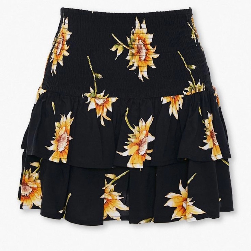 Sunflower Print Skirt